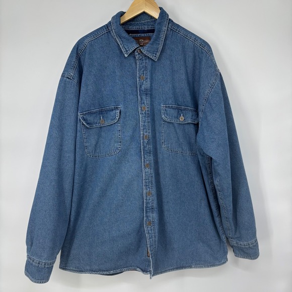 Levi Strauss Signature Other - Levi Strauss Levis Mens XXL Denim Shirt Jacket Fleece Lined Shacket Workwear